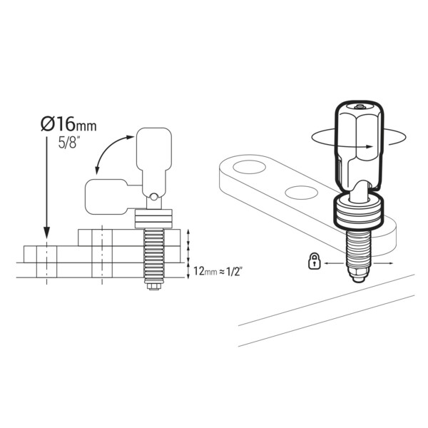 Boulon de fixation pour table de soudage ts
